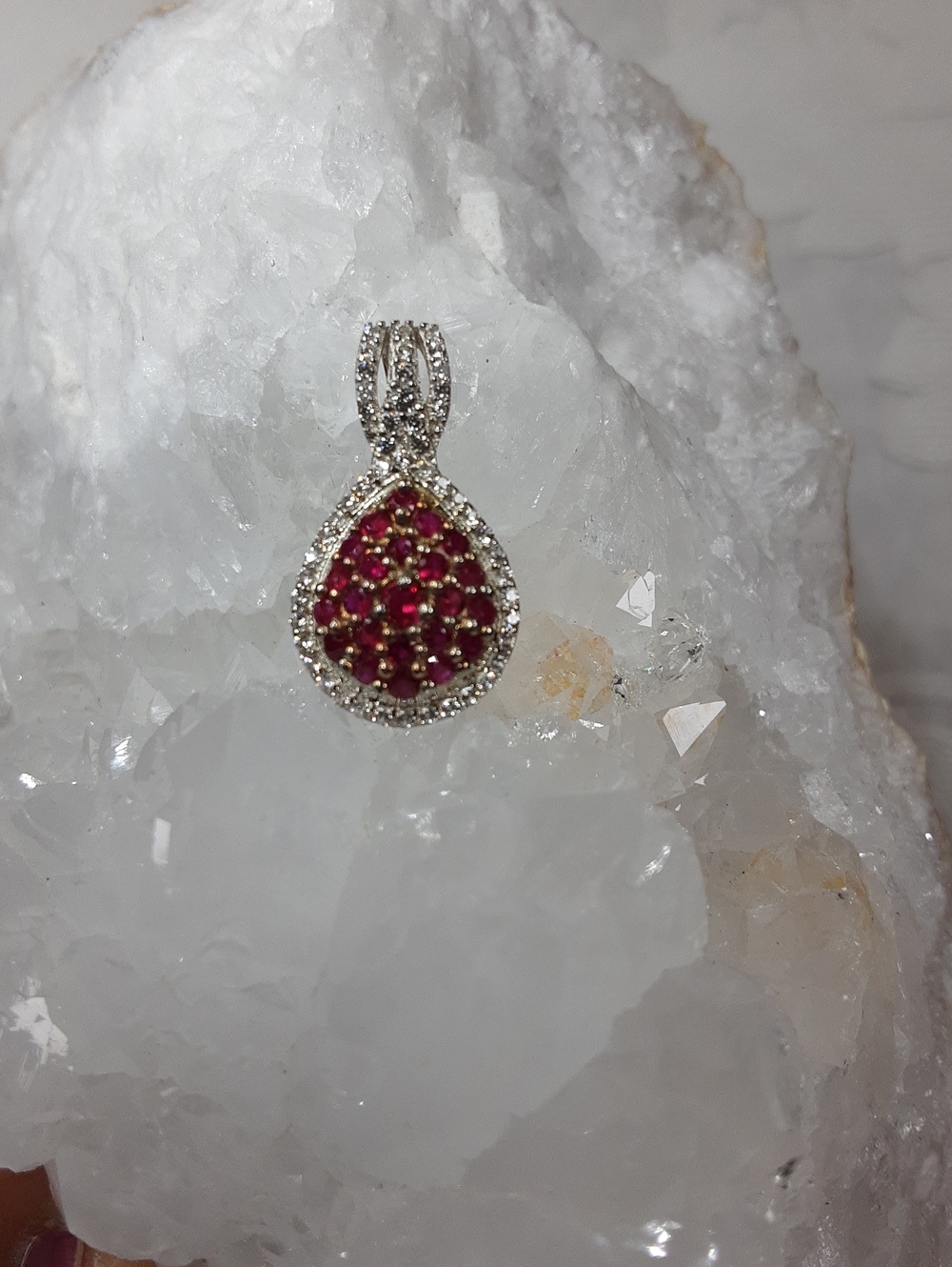 925 ruby pendant.